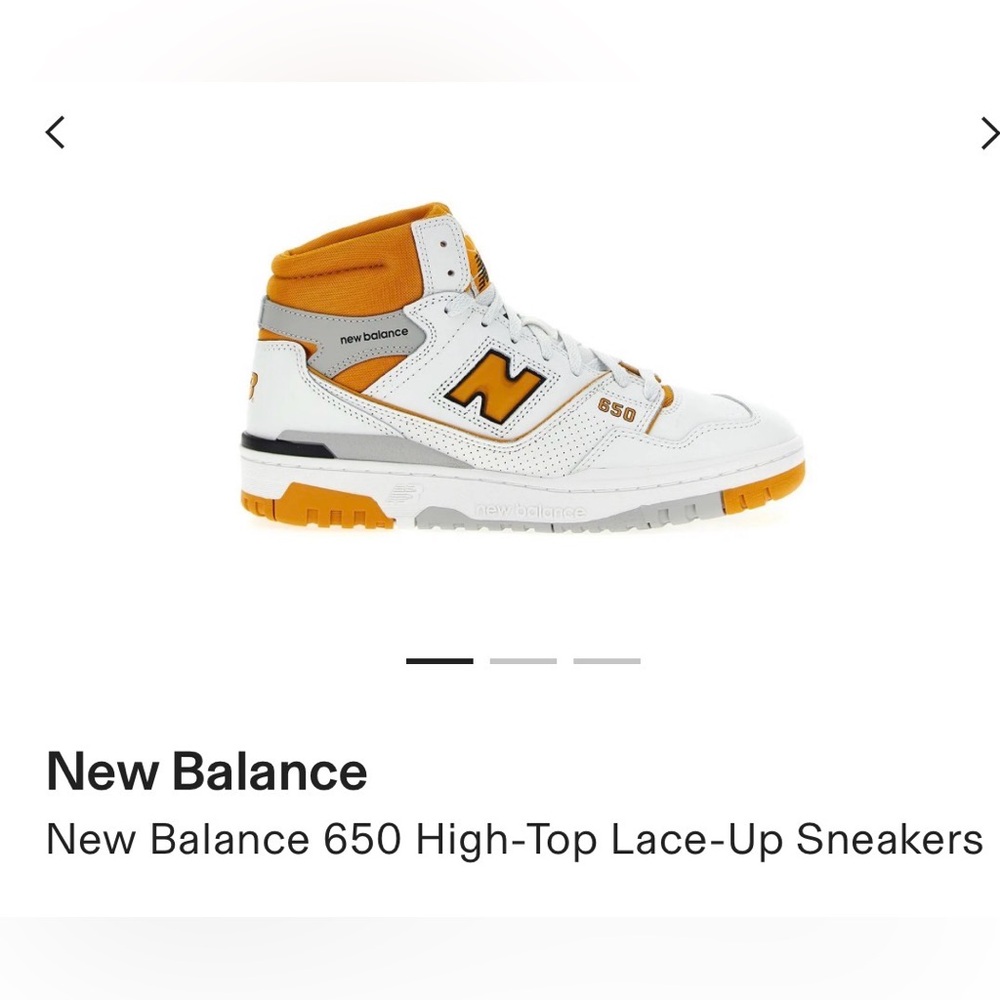 New Balance 650R Canyon White and Orange High-Tops❤️❤️❤️
